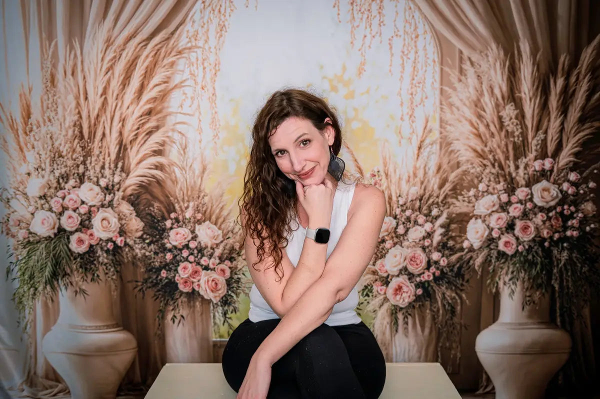 Fondo de Ventana Arco de Florero Boho Diseñado por Emetselch