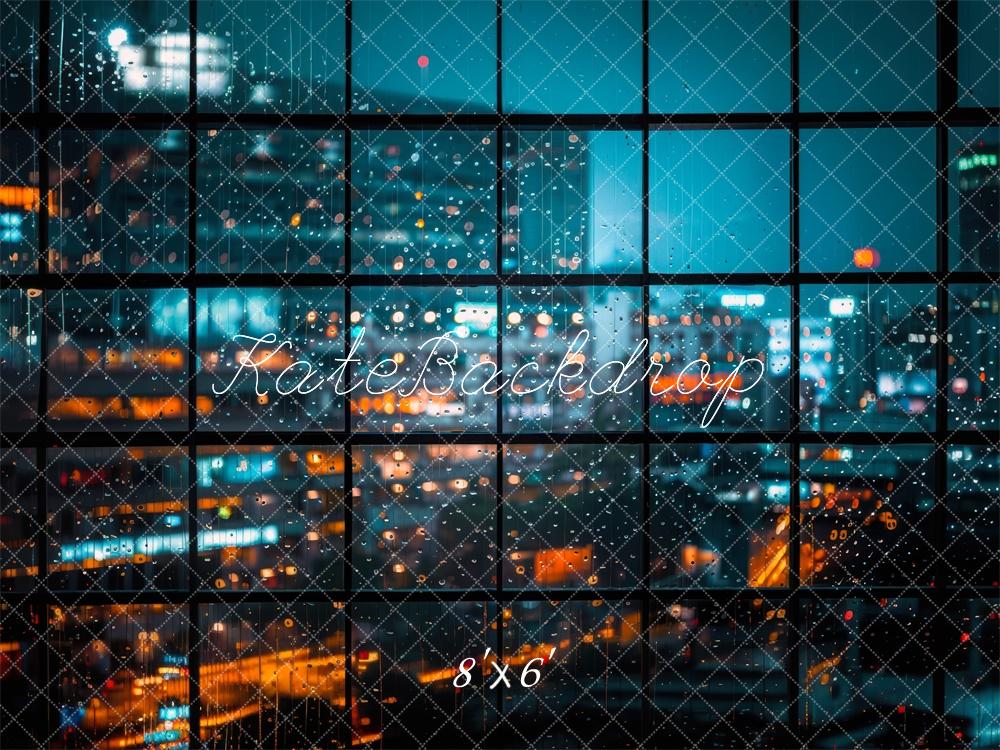 Stad Nacht Raamgebouw Foto Achtergrond Designed by Mini MakeBelieve