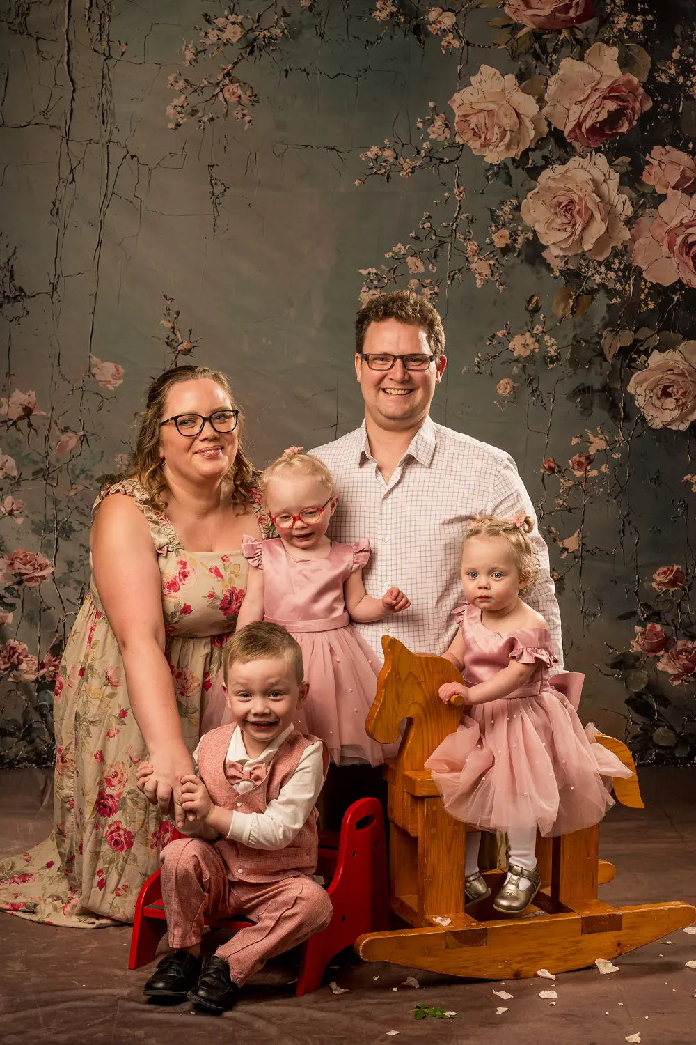 Fondos Vintage Florales Azules de Arte Fine Designed by Emetselch