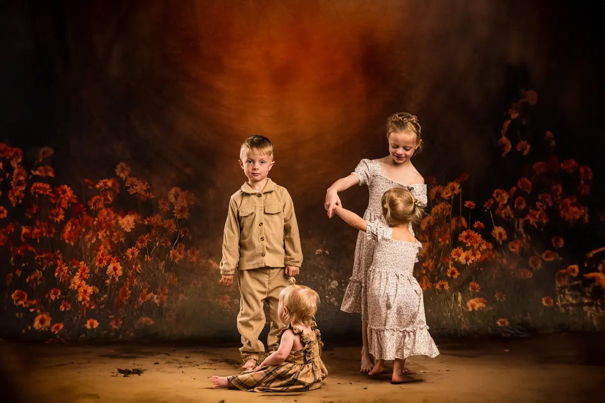 Kate Autumn Flower Field Backdrop for Photography