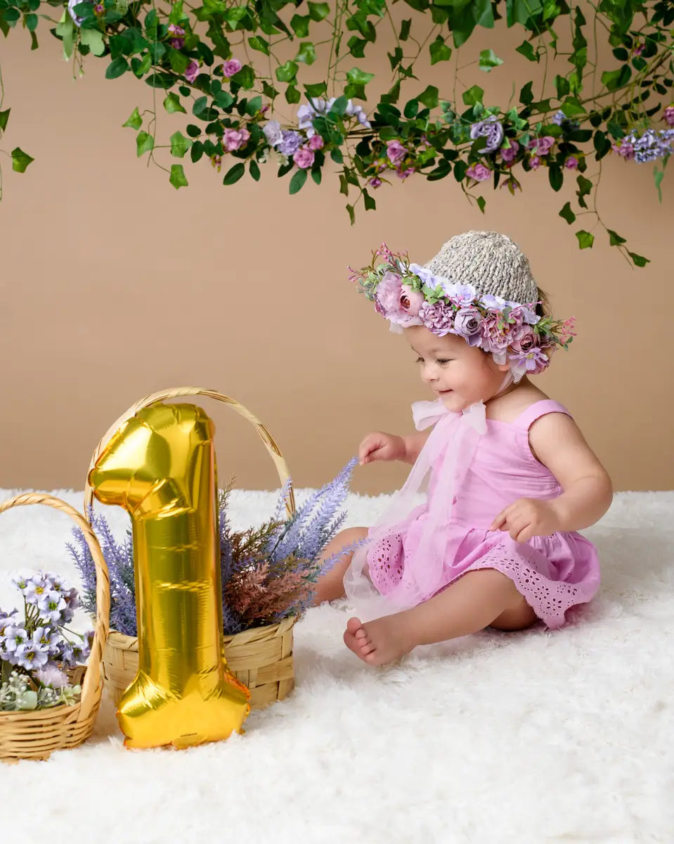 Kate Floral Bonnet for Newborn Photography