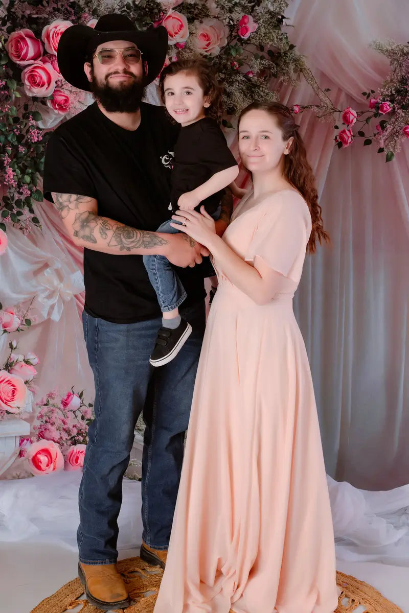 Valentine Roze Bloemen Rozen Gordijn Foto Achtergrond Designed by Emetselch