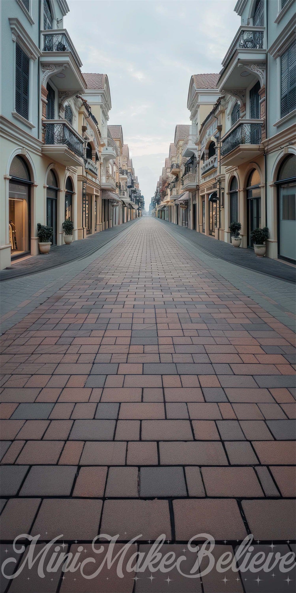 Kate Sweep Modern Brick Road Street Town Backdrop Designed by Mini MakeBelieve