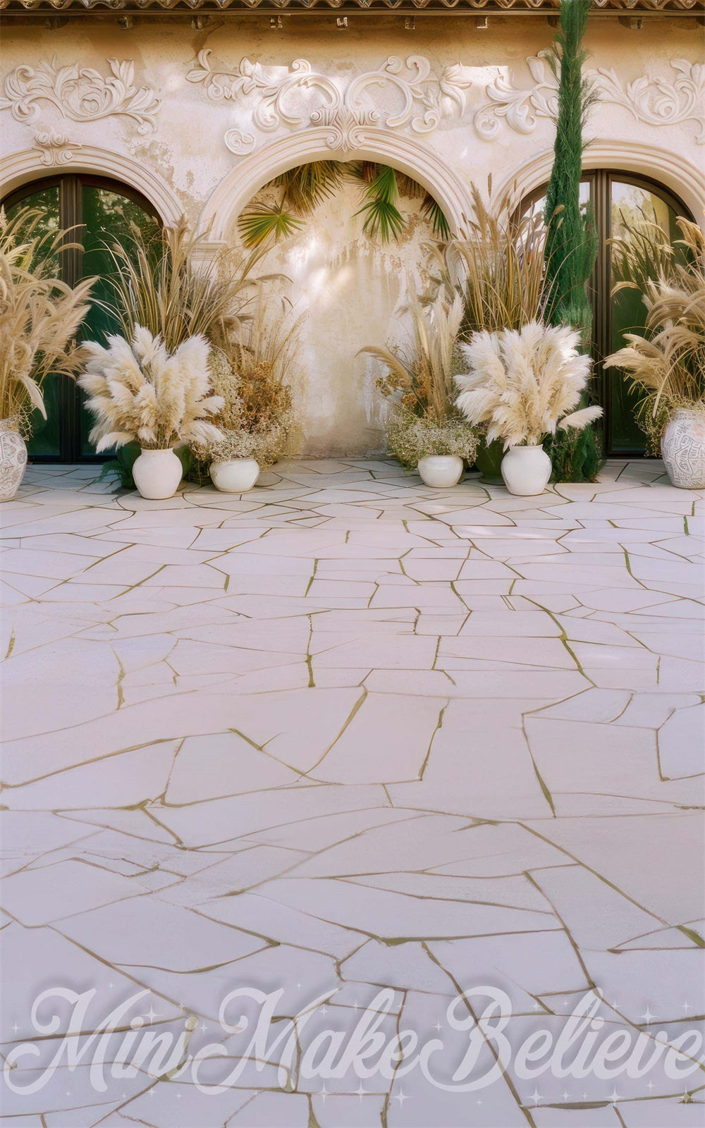 Kate Sweep Summer Boho Outdoor Retro Floral Arch Wall Backdrop Designed by Mini MakeBelieve