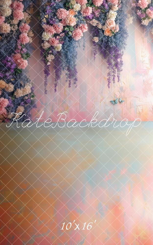 Sweep Spring Romantic Wisteria Bloom Floral Backdrop Designed by Patty Robert