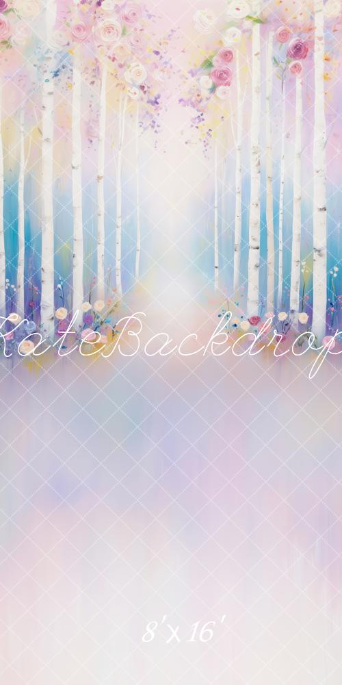 Kate Sweep Cartoon Easter Forest Path Backdrop Backdrop Designed by Patty Robert