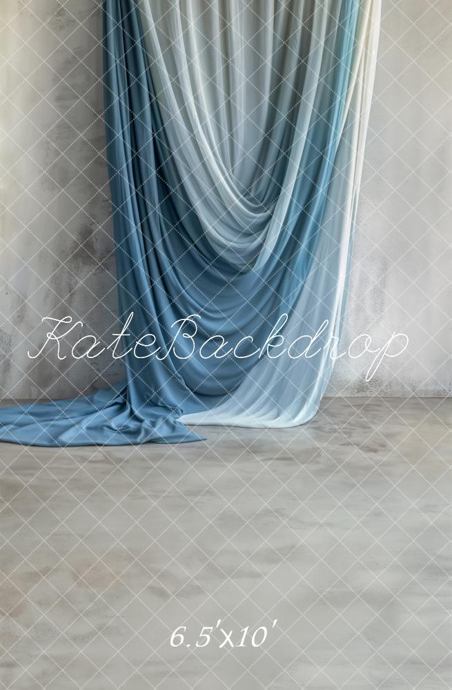 Kate Blue Draped Fabric Backdrop Designed by Emetselch
