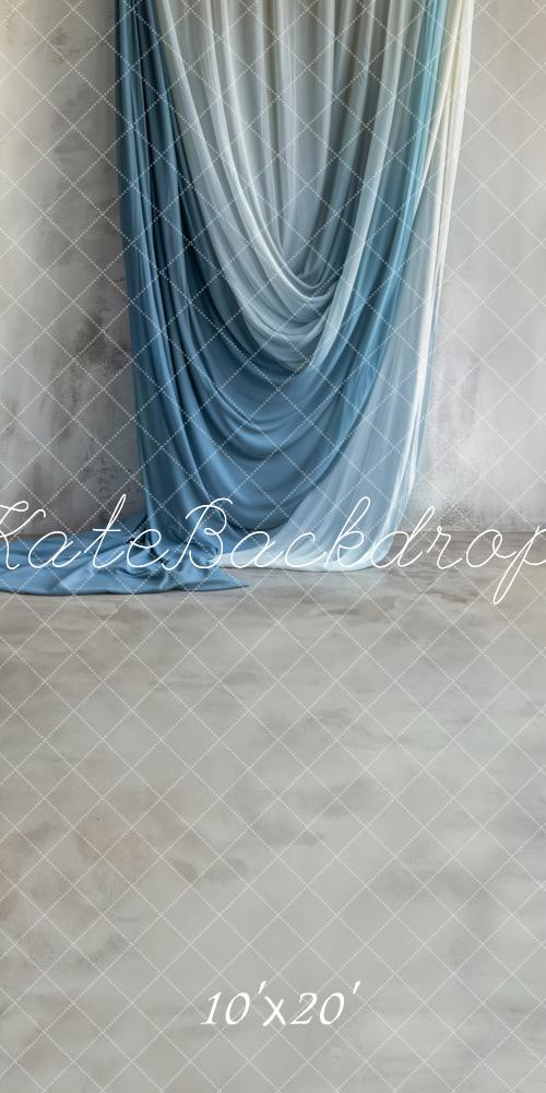 Kate Blue Draped Fabric Backdrop Designed by Emetselch