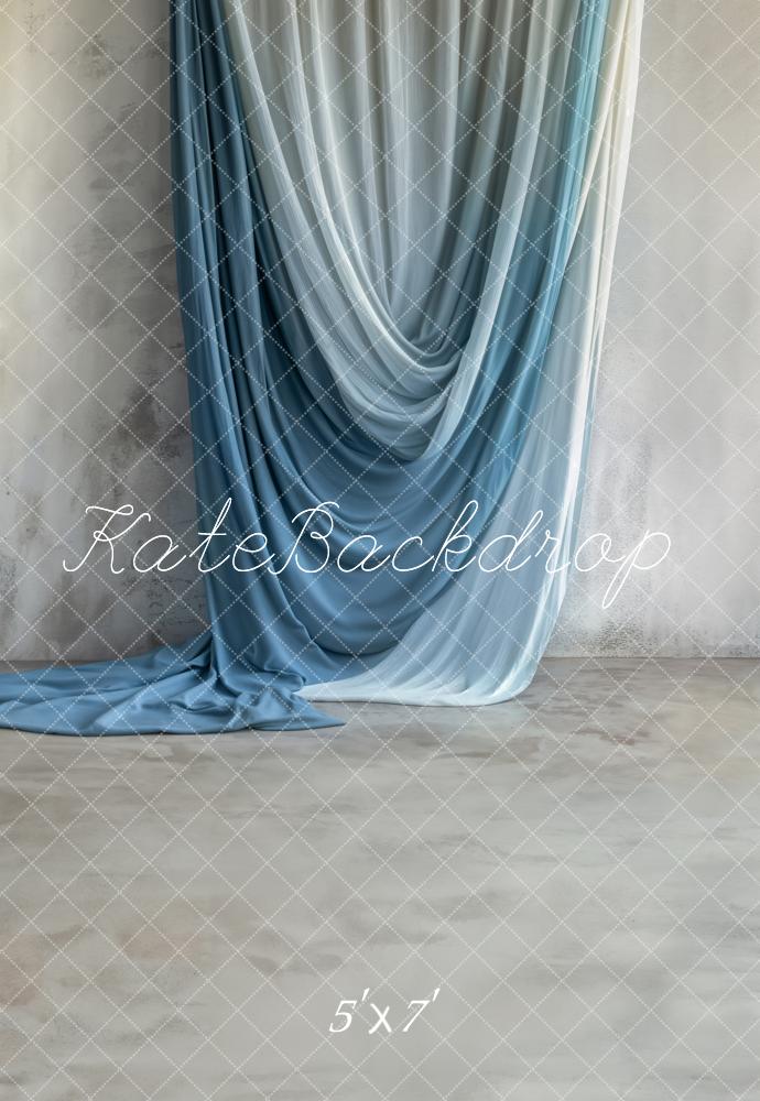 Kate Blue Draped Fabric Backdrop Designed by Emetselch