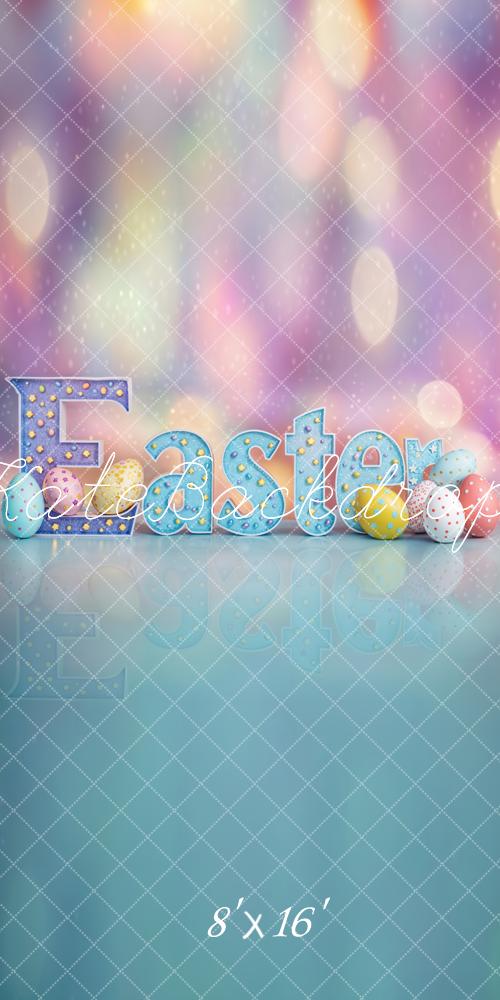 Backdrop de Huevos de Letras Bokeh de Pascua diseñado por Emetselch
