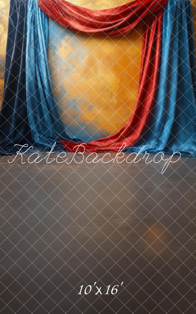 Sfondi Astratti Drappeggiati Blu Giallo Designed by Mini MakeBelieve