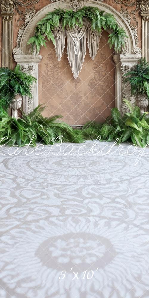 Kate Sweep Boho Tropical Arch Ferns Backdrop Designed by Mini MakeBelieve