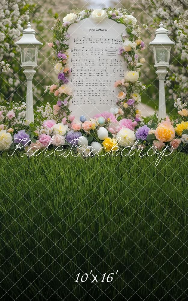 Kate Sweep Spring Easter Sheet Music Backdrop Designed by Mini MakeBelieve