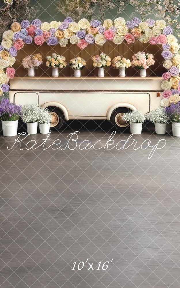 Kate Spring Flower Arch RV Camper Backdrop Designed by Mini MakeBelieve