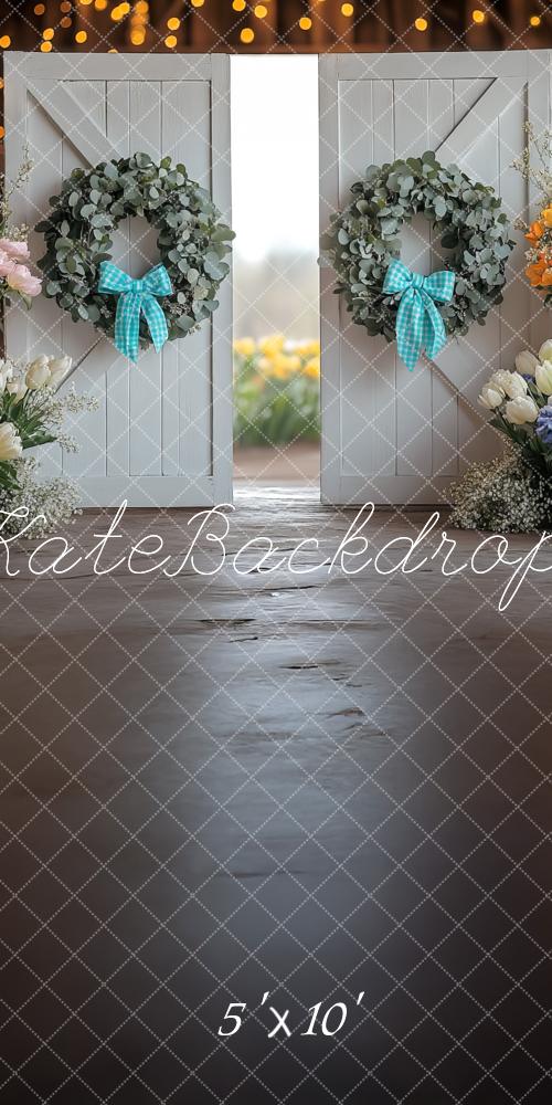 Guirnalda Floral Primaveral para Puerta Diseñada por Mini MakeBelieve