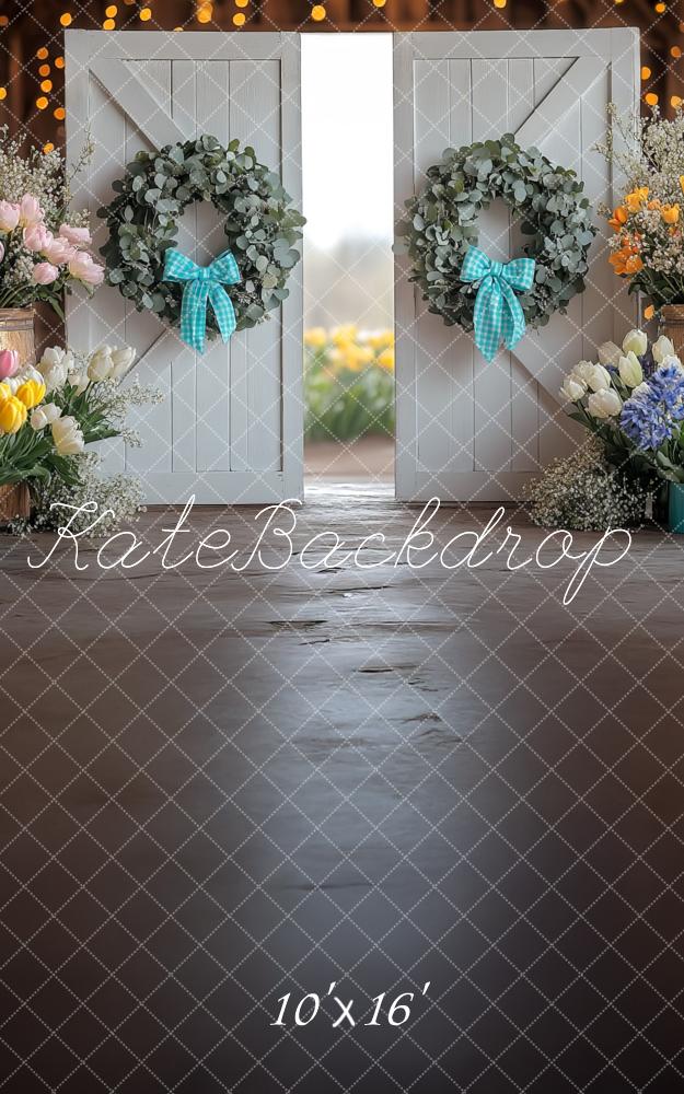 Guirnalda Floral Primaveral para Puerta Diseñada por Mini MakeBelieve