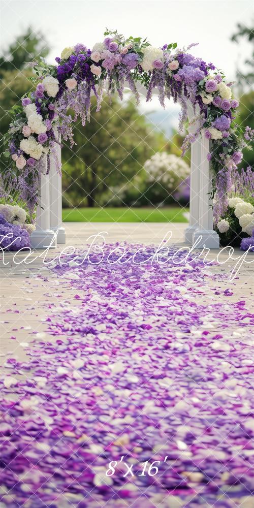 Kate Sweep Spring Lavender Flower Arch Pathway Backdrop Designed by Patty Robert