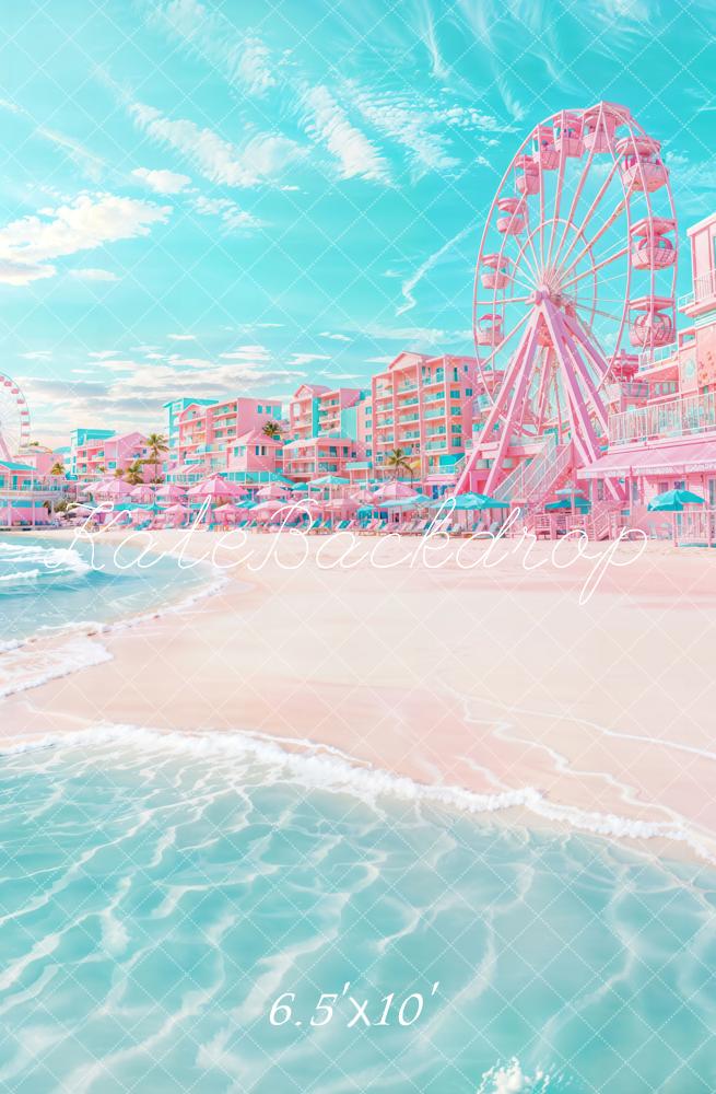Kate Summer Beach Ferris Wheel Backdrop Designed by Emetselch