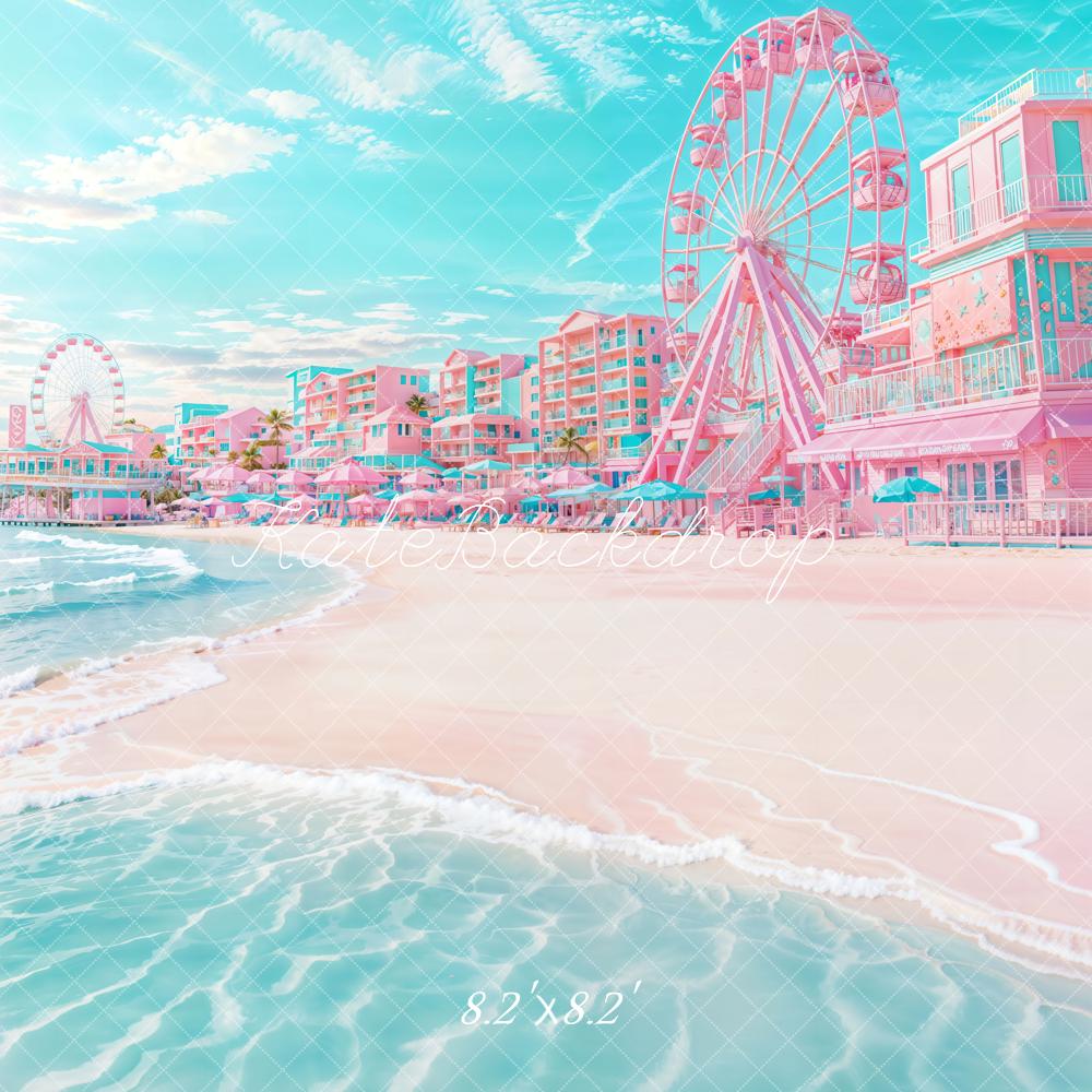 Kate Summer Beach Ferris Wheel Backdrop Designed by Emetselch