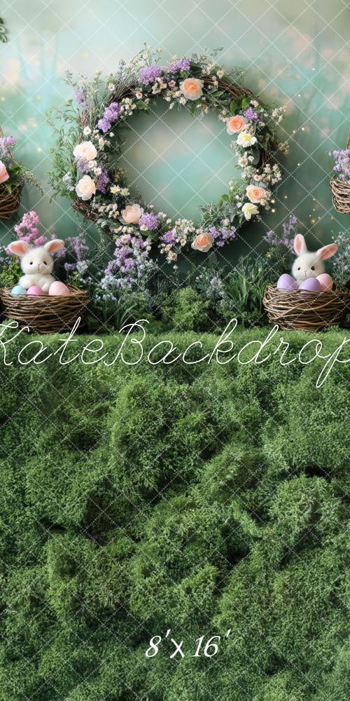 Kate Sweep Easter Bunny Floral Wreath Jungle Backdrop Designed by Mini MakeBelieve