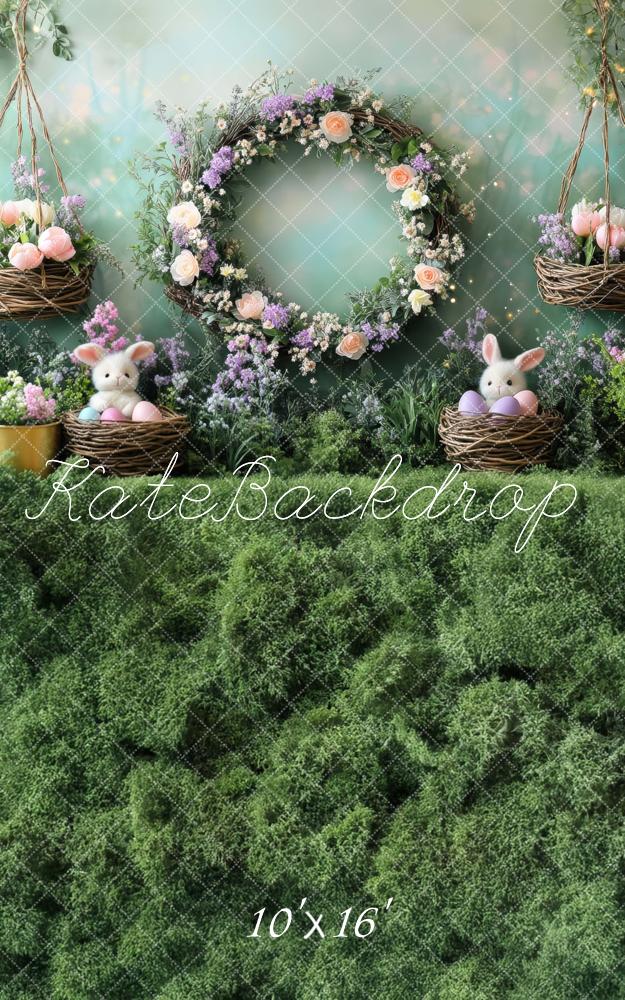 Kate Sweep Easter Bunny Floral Wreath Jungle Backdrop Designed by Mini MakeBelieve