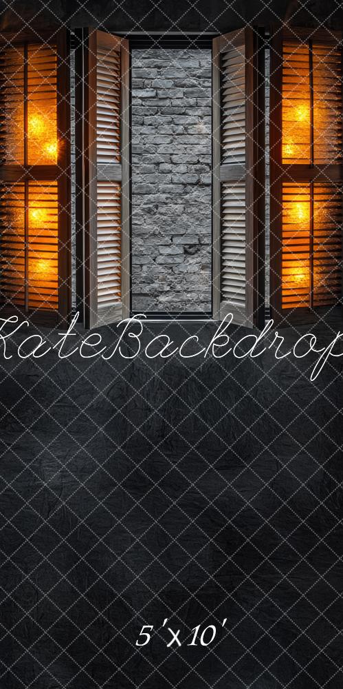 Foto Achtergrond Vintage Baksteen Shutters Licht Designed by Mini MakeBelieve