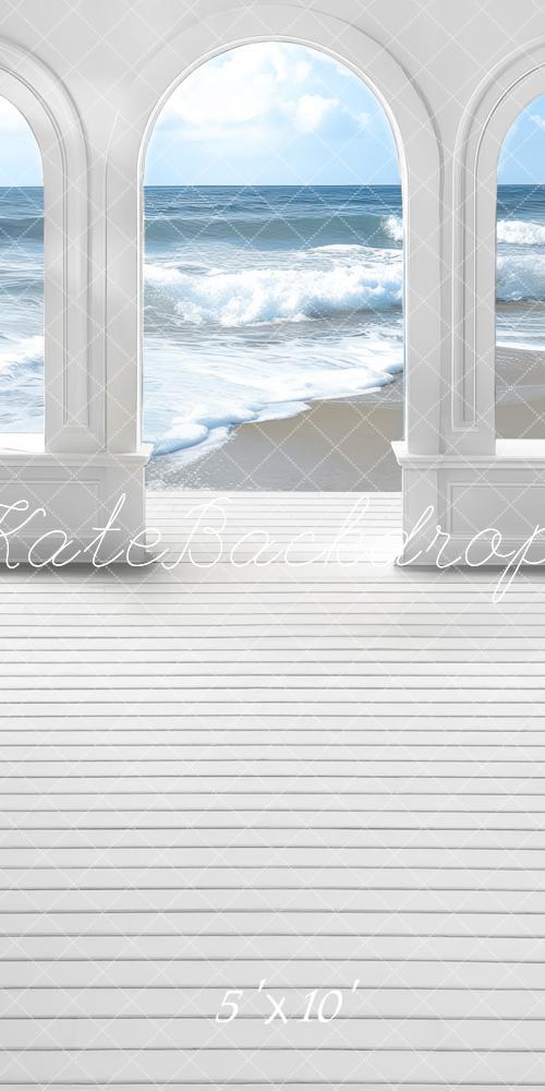 Kate Ocean View Arch Window Backdrop Designed by Mini MakeBelieve