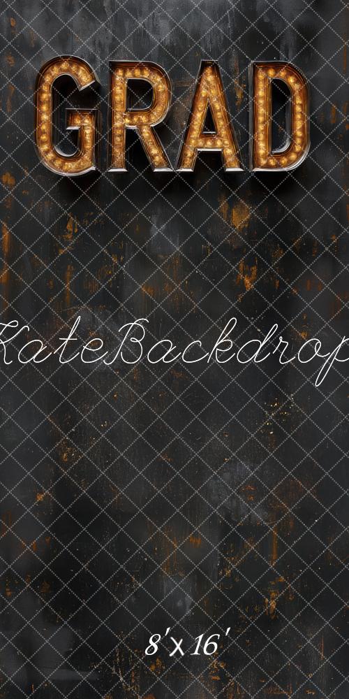 Kate Graduation Marquee Lights Black Backdrop Designed by Mini MakeBelieve