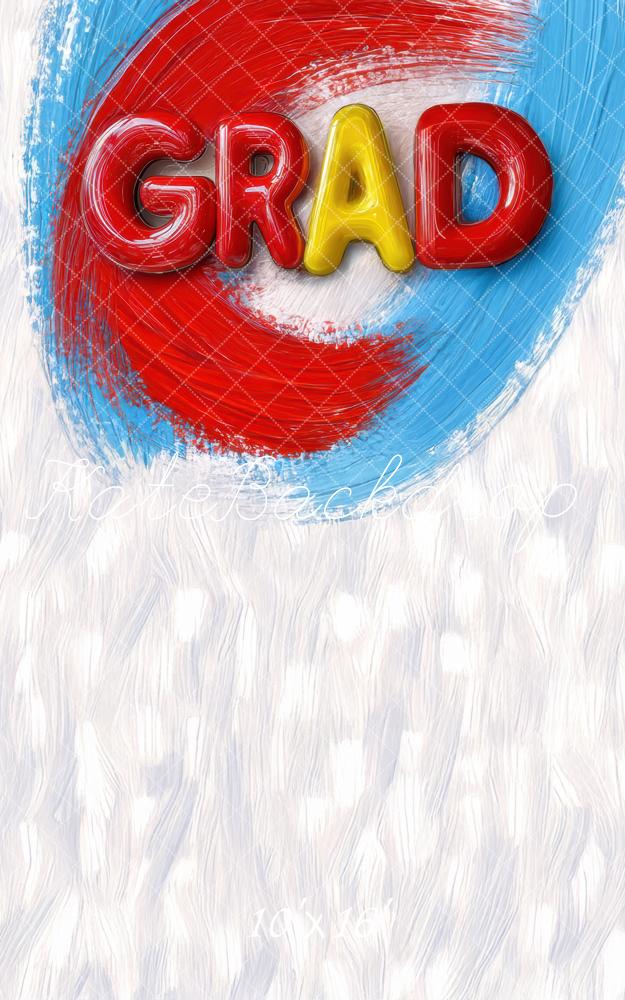 Kate Graduation Colorful Paint Kindergarten Backdrop Designed by Mini MakeBelieve