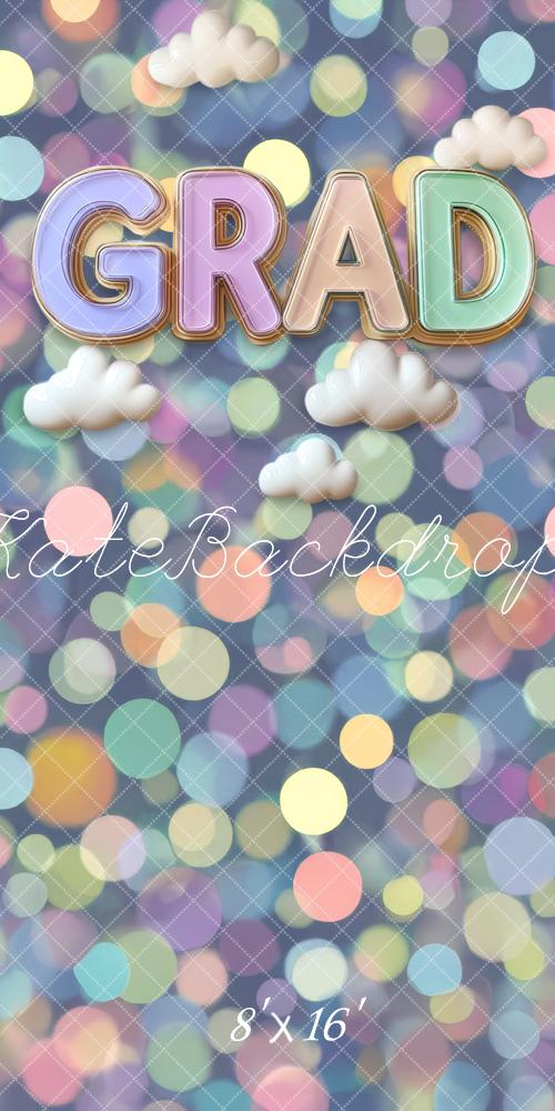Grad Pastel Bokeh Nubes Fondo