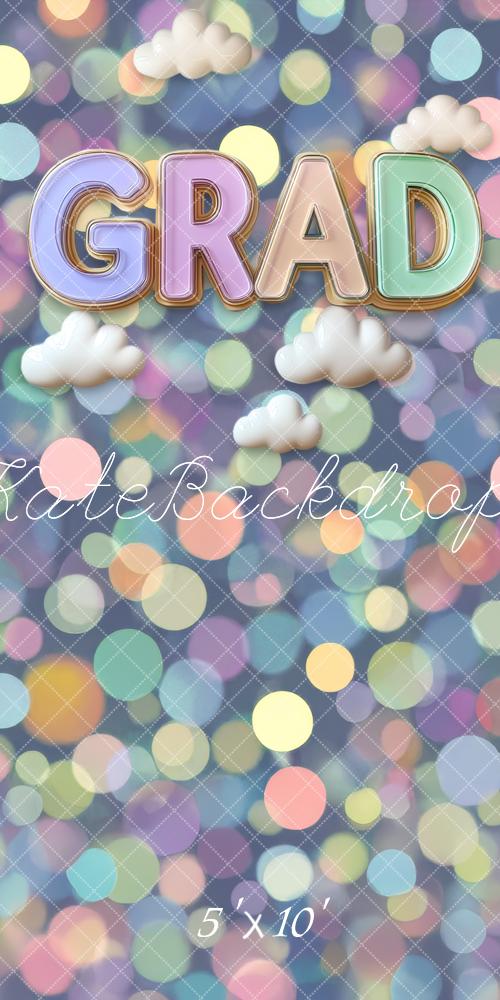 Grad Pastel Bokeh Nubes Fondo