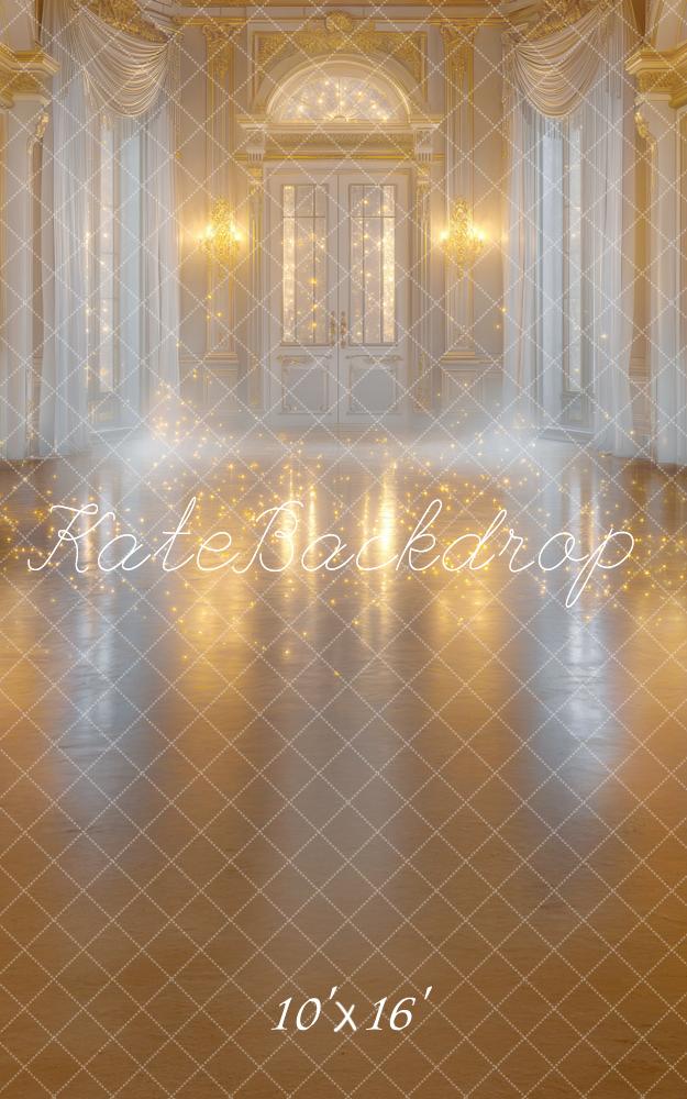Kate Fantasy Sparkling Golden Retro Room Backdrop Designed by Mini MakeBelieve
