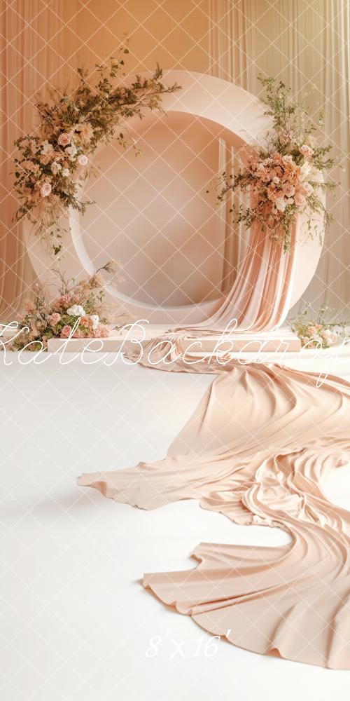 Kate Sweep Soft Drapes Peachy Round Arch Backdrop Backdrop Designed by Patty Robert