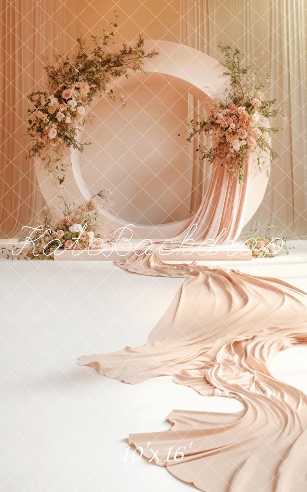 Kate Sweep Soft Drapes Peachy Round Arch Backdrop Backdrop Designed by Patty Robert