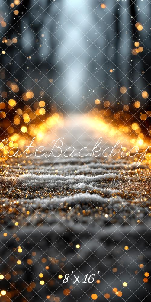 Kate Sweep Abstract Gold Bokeh Light Rays Backdrop Designed by Mini MakeBelieve