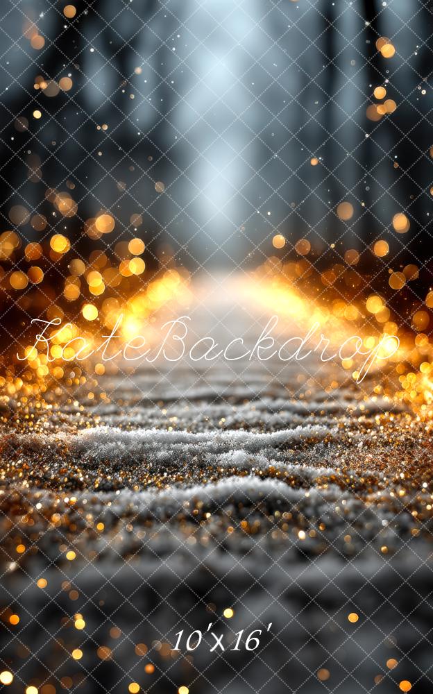 Kate Sweep Abstract Gold Bokeh Light Rays Backdrop Designed by Mini MakeBelieve