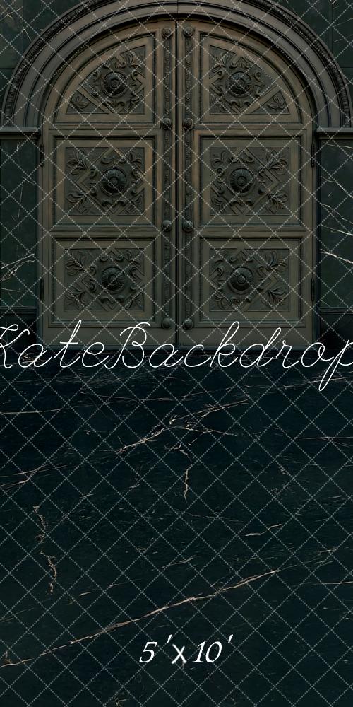 Kate Sweep Dark Marble Ornate Arched Door Backdrop Designed by Mini MakeBelieve