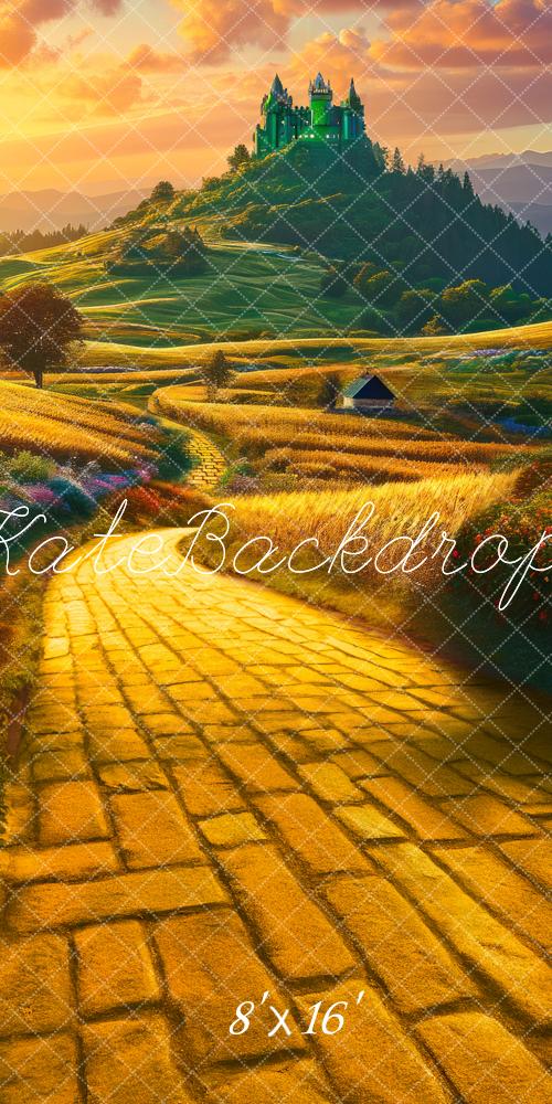 Kate Sweep Fall Wicked Yellow Brick Road Mountain Backdrop Designed by Mini MakeBelieve