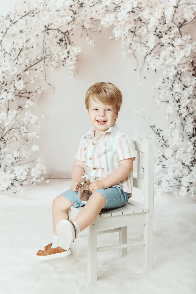 Kate Elegant White Flower Arch Backdrop Designed by Emetselch