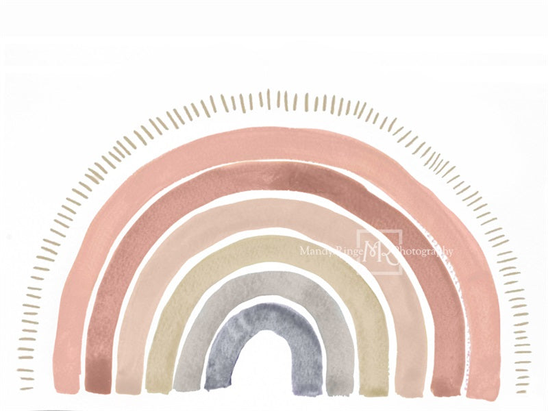 Boho Regenboog Fleece Foto Achtergrond Ontworpen door Mandy Ringe Fotografie