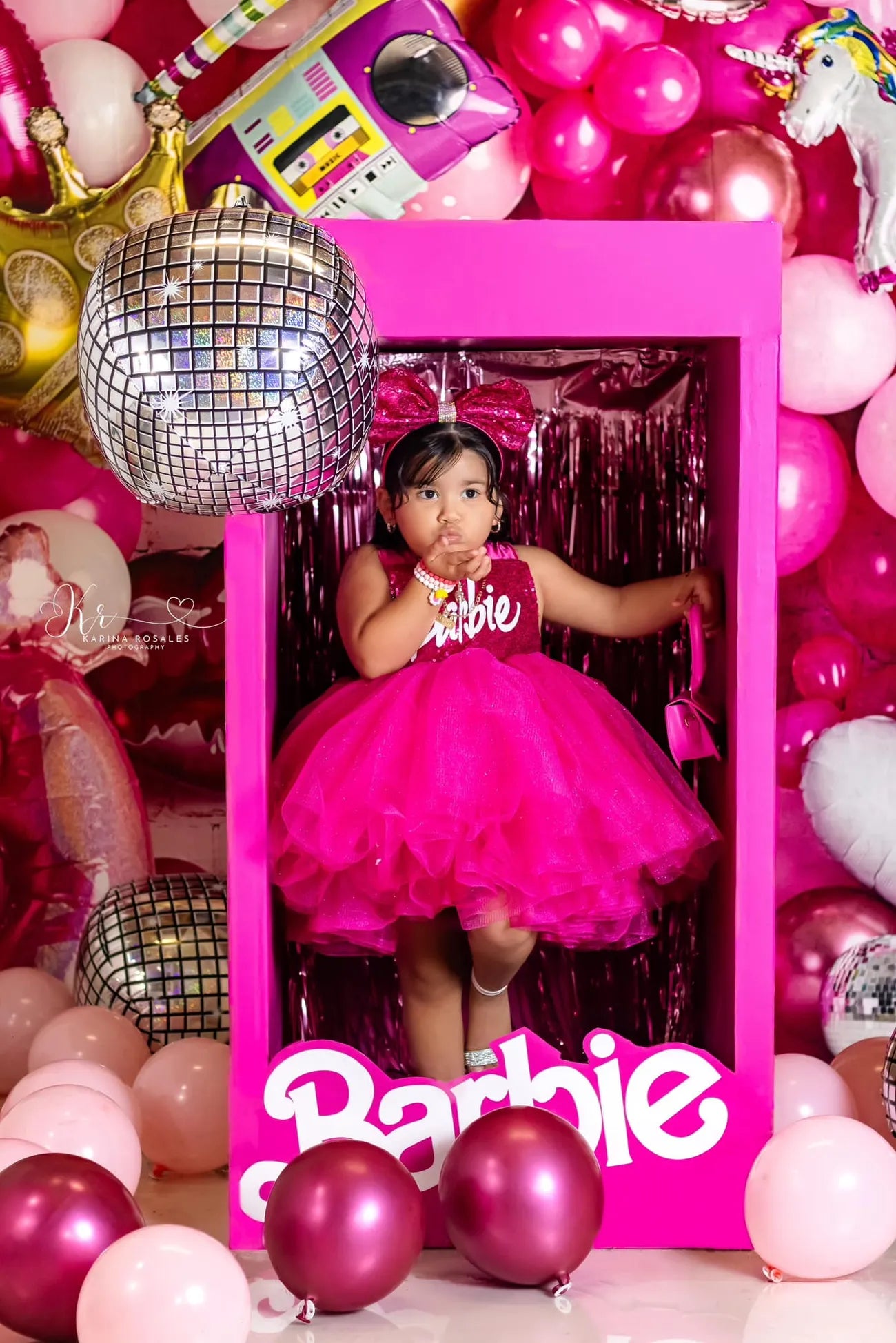 Kate Cake Smash Backdrop Birthday Party Girly Doll Designed by Mandy Ringe Photography - Kate Backdrop