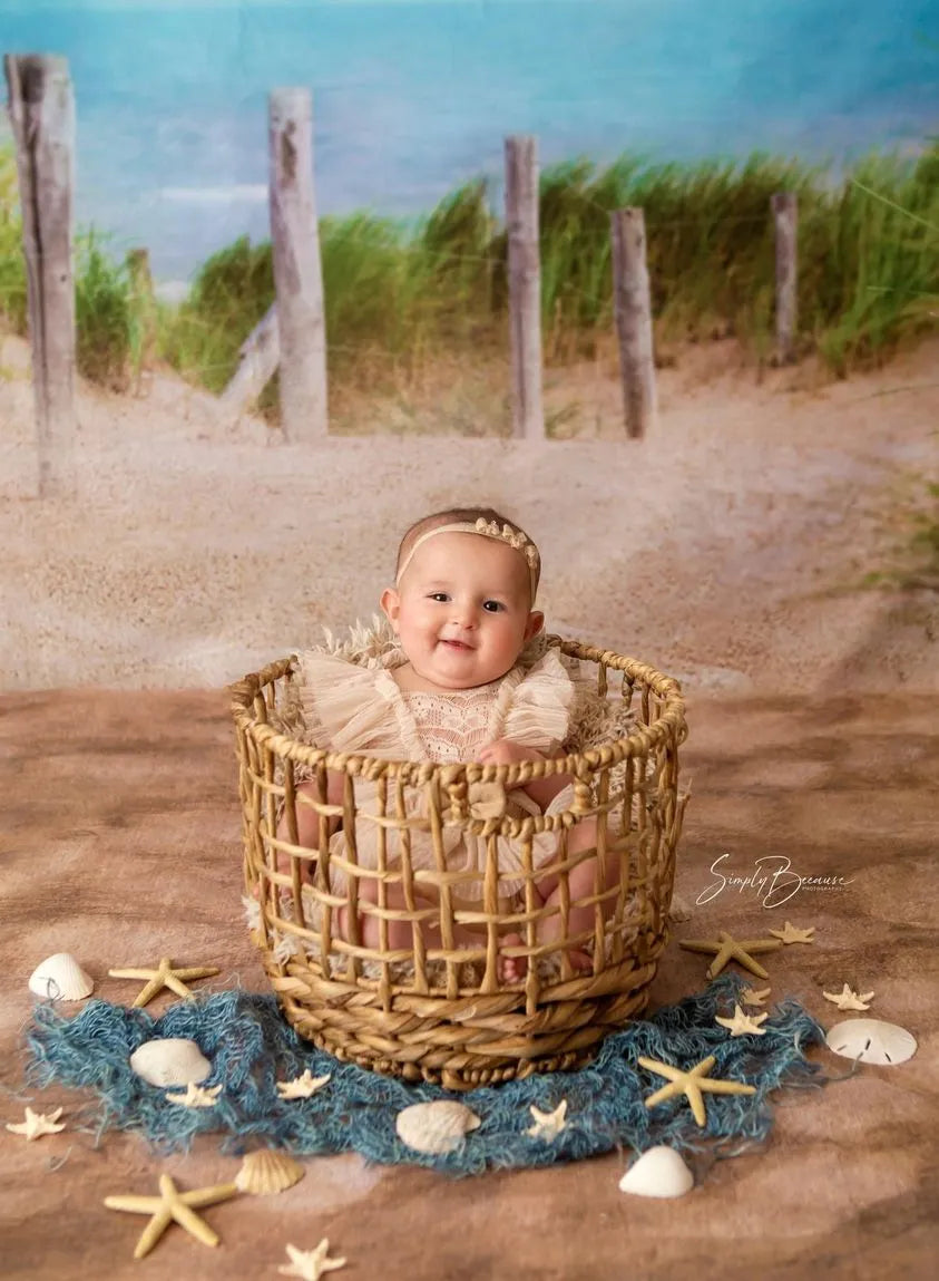 Kate Beach Path Backdrop Pigeon Green grass Designed by Chrissie Green - Kate Backdrop