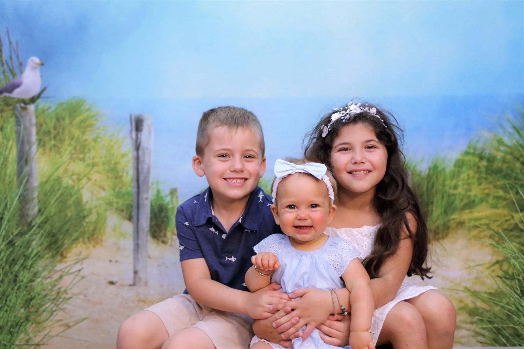 Kate Beach Path Backdrop Pigeon Green grass Designed by Chrissie Green - Kate Backdrop