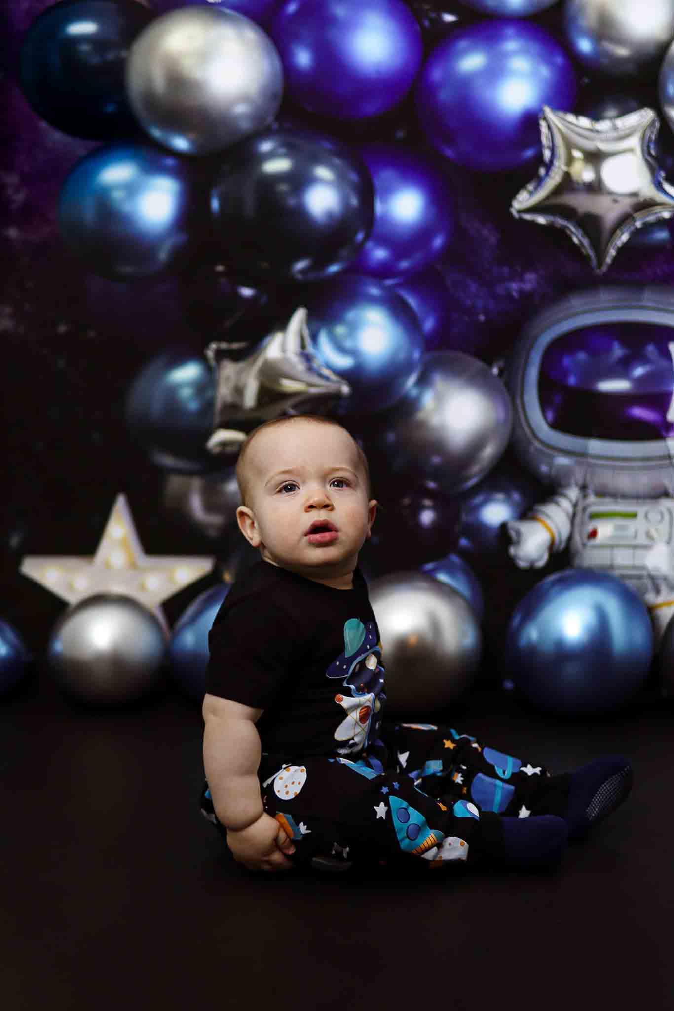 Sfondo di palloncini Kate Universe per fotografia progettato da Megan Leigh Photography