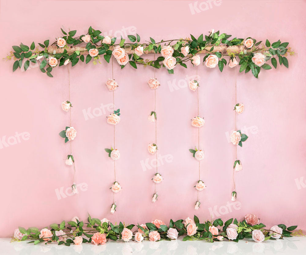 Kate Floral Backdrop Rose Heart Designed by Emetselch Fabric Backdrops Christine10