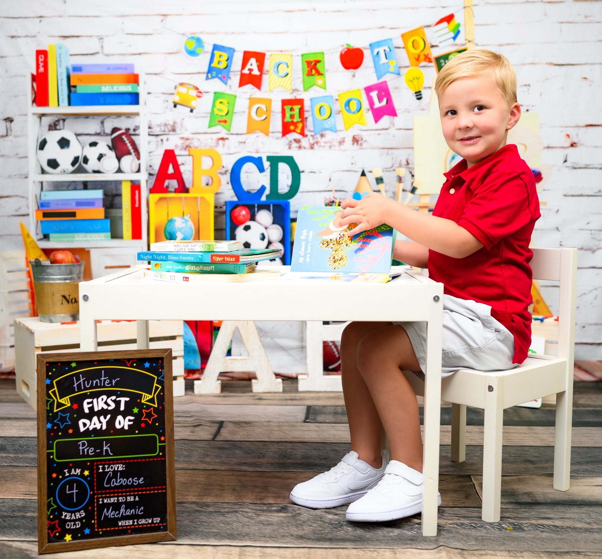 Kate Back to School Backdrop Wall Artist Designed by Emetselch