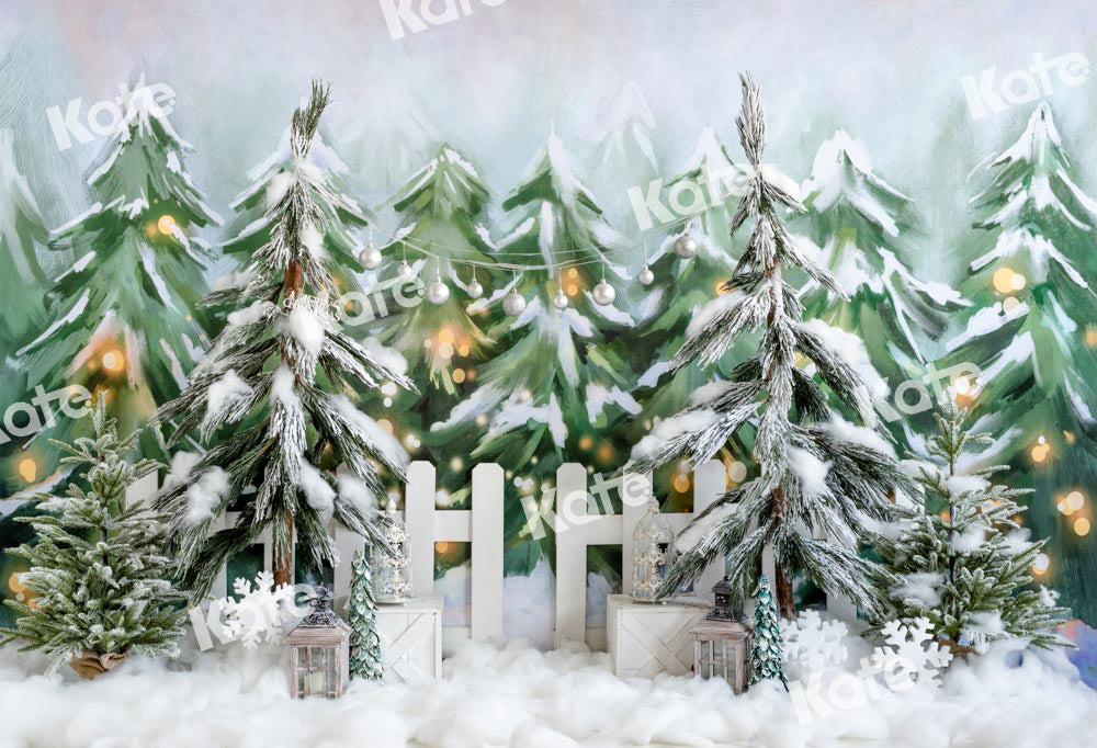 Kate Christmas Backdrop Trees for Sell Snow Forest Designed by Emetselch