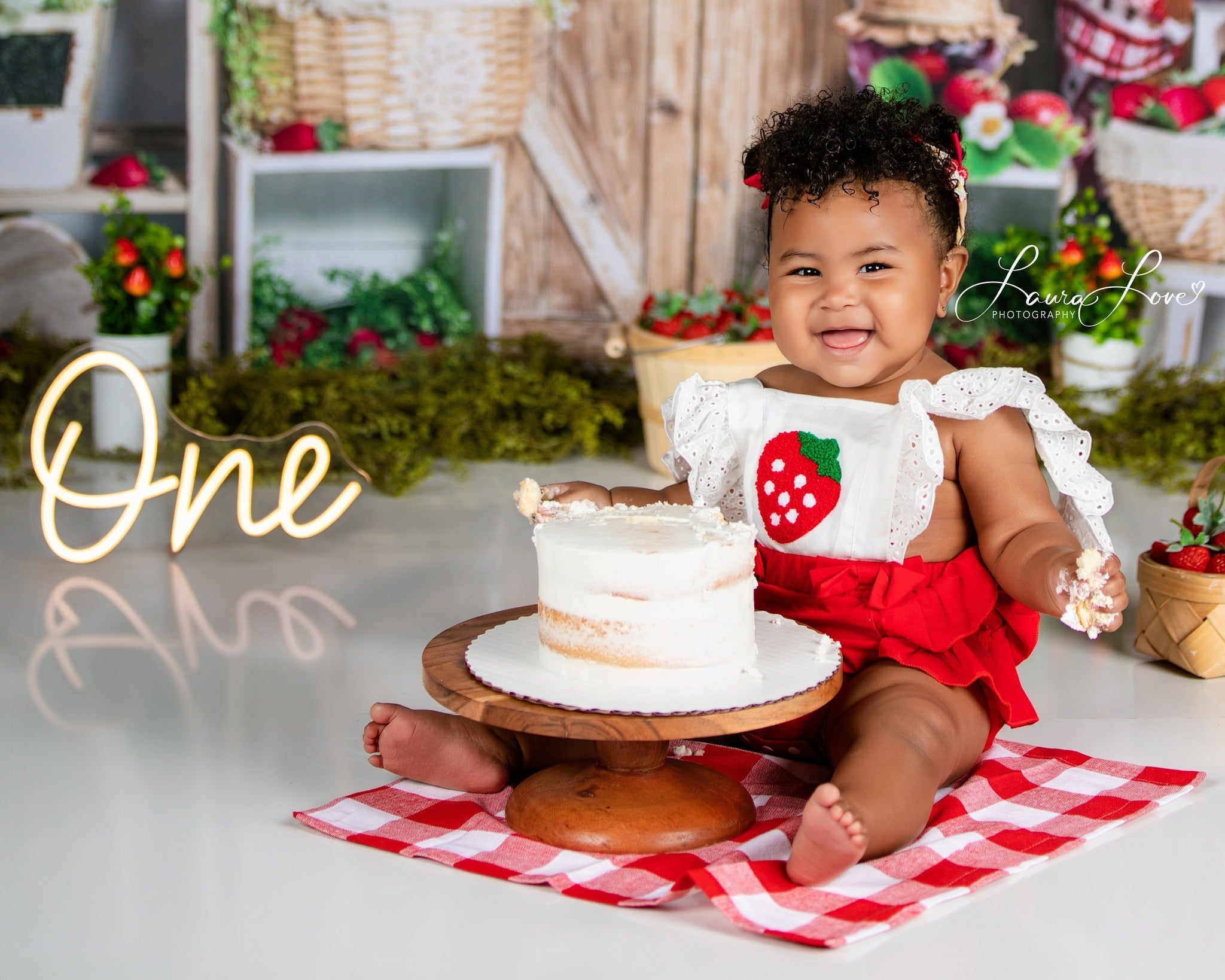 Sfondo per il mercato delle fragole primavera/estate progettato da Emetselch