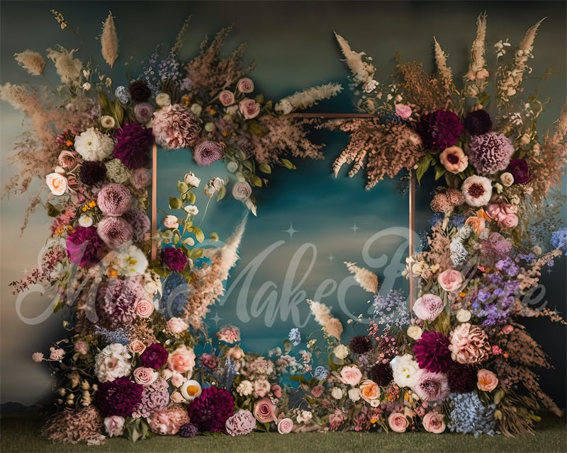 Kate Painterly Fine Art Frame Spring Flowers Backdrop Designed by Mini MakeBelieve