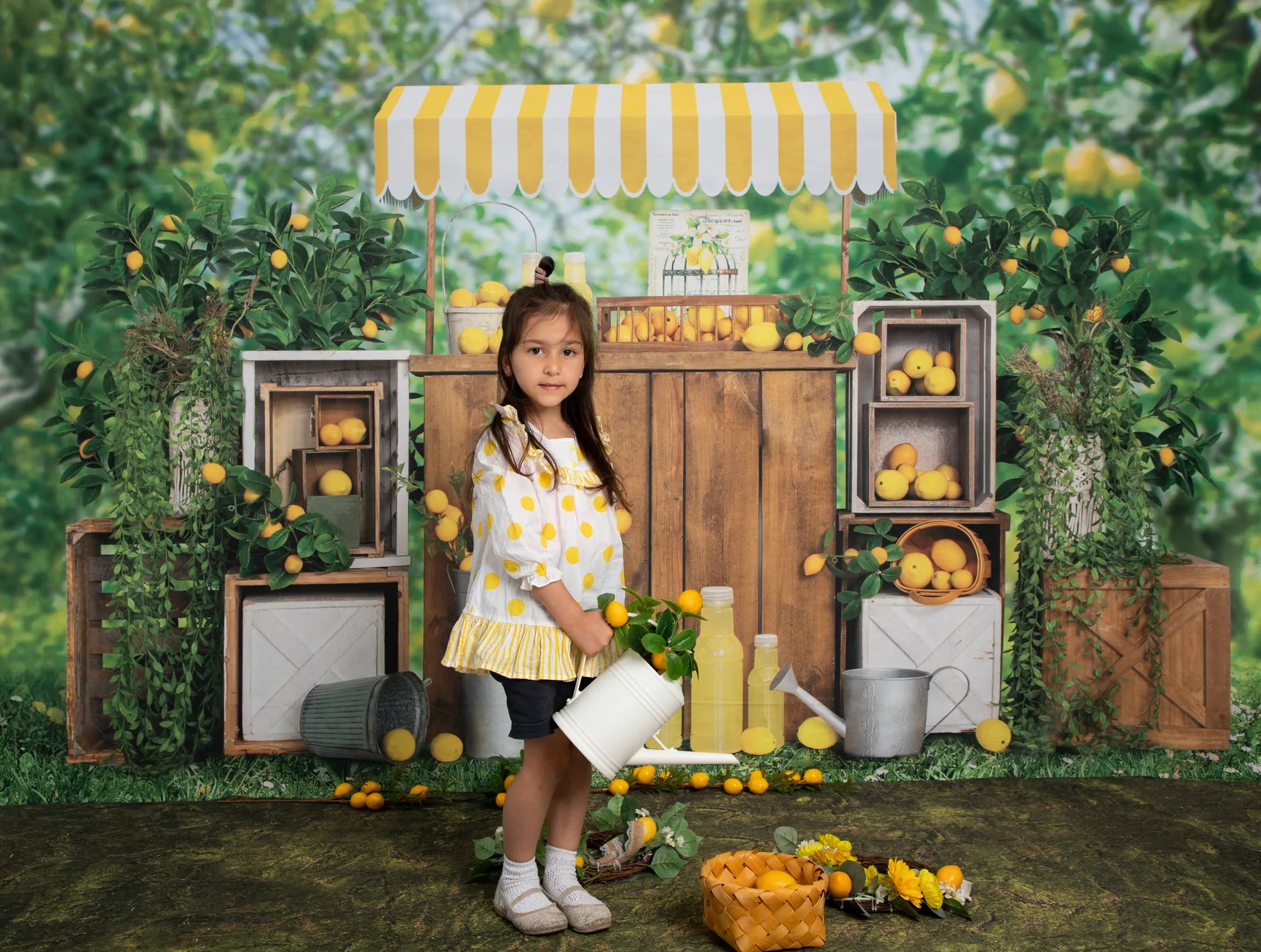 Kate Summer Lemon Stall Outside Backdrop Designed by Emetselch